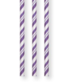 Creative Converting Straws - Striped Amethyst - 24ct