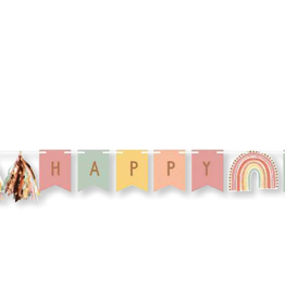 Creative Converting BOHO Rainbow Shaped Banner w/ Stickers