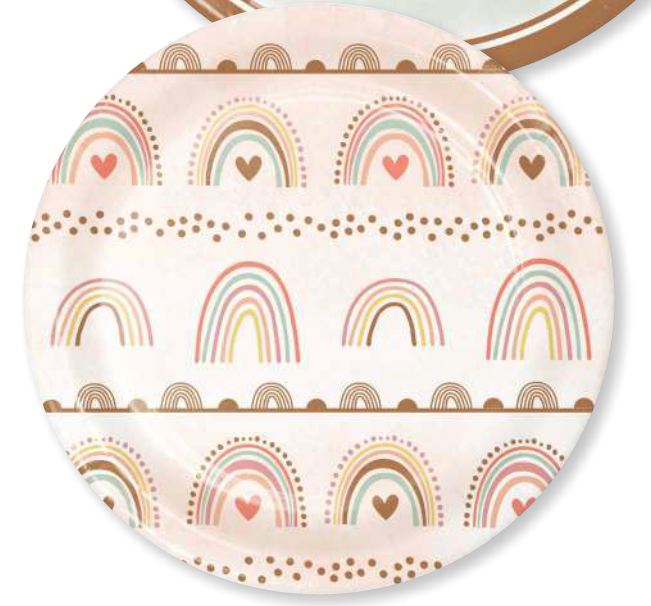 Creative Converting BOHO Rainbow 7" Plates