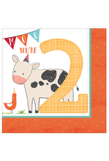 Barnyard Birthday Luncheon Napkins - 2nd Birthday