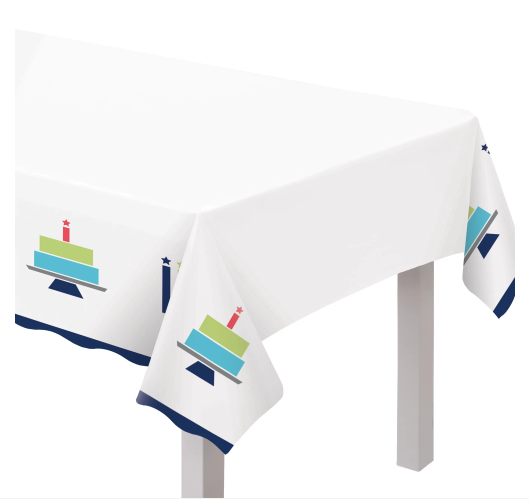 Modern Birthday Plastic Table Cover