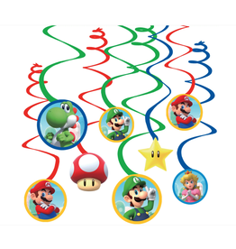 Super Mario Brothers™ Value Pack Foil Swirl Decorations