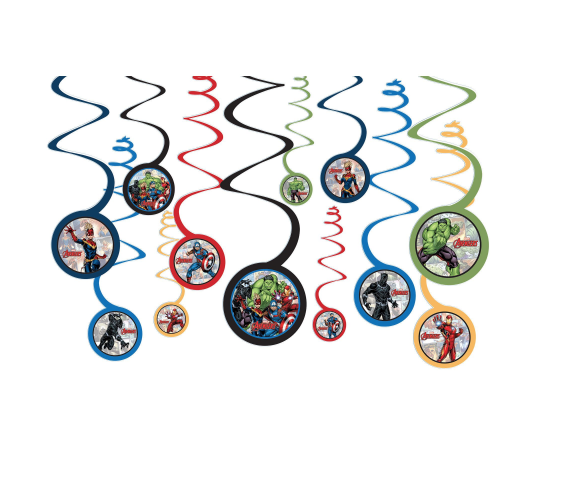 Marvel Avengers Powers Unite™ Spiral Decorations