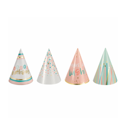 Happy Cake Day Mini Cone Hats - 12ct