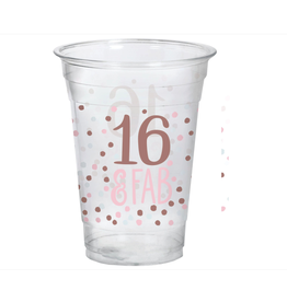 Sweet Sixteen Plastic Cups, 16 oz.