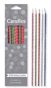 Creative Converting Candle - Skinny Party Candle - Two Tone