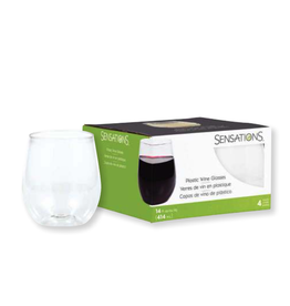 Creative Converting Stemless Wine Glass 14oz - 4ct Clear