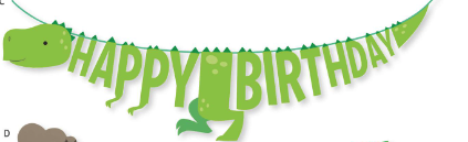 Creative Converting Boy Dino Party - Shaped Banner