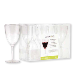 Creative Converting Wine Glass 8oz - 8ct Clear