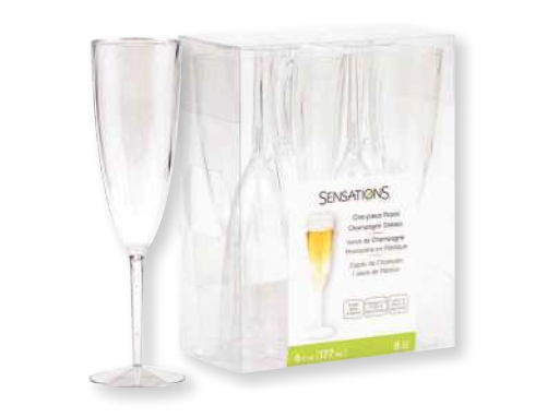 Creative Converting Champagne Glass 6oz - 8ct Clear