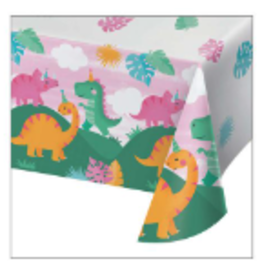 Creative Converting Girl Dino Party - Tablecover