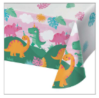 Creative Converting Girl Dino Party - Tablecover