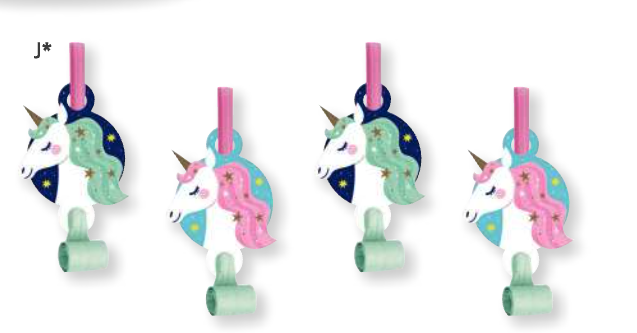 Creative Converting Unicorn Galaxy - Blowouts - 8ct