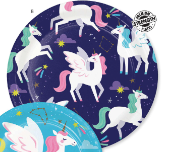 Creative Converting Unicorn Galaxy - 9" Plates