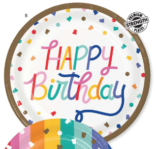 Creative Converting Birthday Confetti - 9" Plates