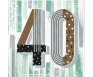 Creative Converting Minted Milestone - Lunch Napkins - 40