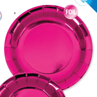 Creative Converting Turning Pink - Hot Pink Foil - 9" Plate