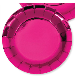 Creative Converting Turning Pink - Hot Pink Foil - 7" Plate