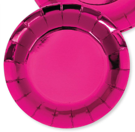 Creative Converting Turning Pink - Hot Pink Foil - 7" Plate