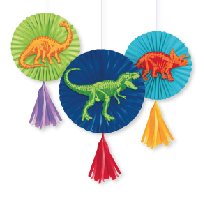 Creative Converting Dino Dig - Hanging Paper Fans