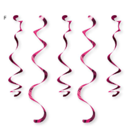 Creative Converting Turning Pink - Hot Pink Foil Dizzy Danglers