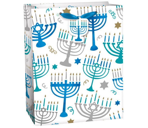 Amscan - Holiday Hanukkah Menorah Medium Gift Bag