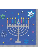 Eight  Happy Nights Hanukkah - Beverage Napkins. 36ct