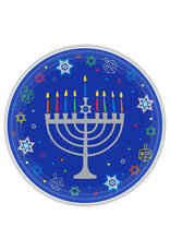 Eight Happy Nights Hanukkah - 10" Plates 18ct