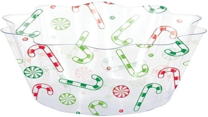 Creative Converting Candy Cane Fluted Bowl