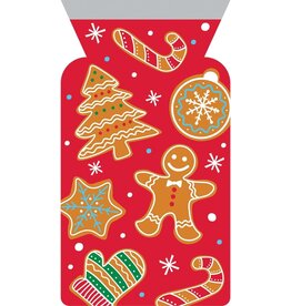 Creative Converting Cello Zipper Bag Gingerbread Man 12 ct