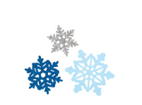 Unique Holiday Snowflake Mini Glitter Cutouts