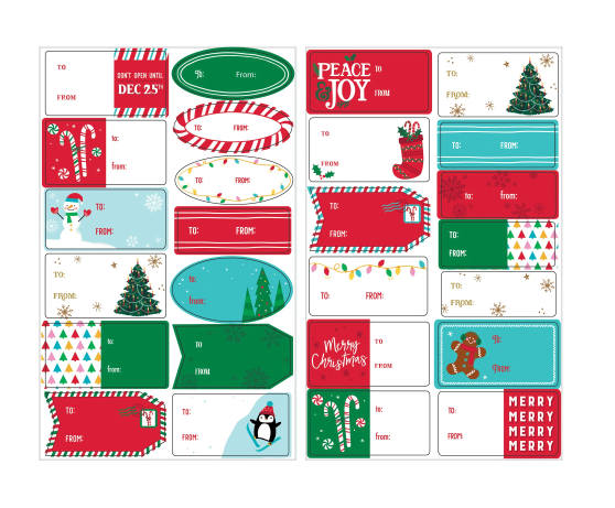 Amscan - Holiday Christmas Adhesive Labels (Pack of 150)