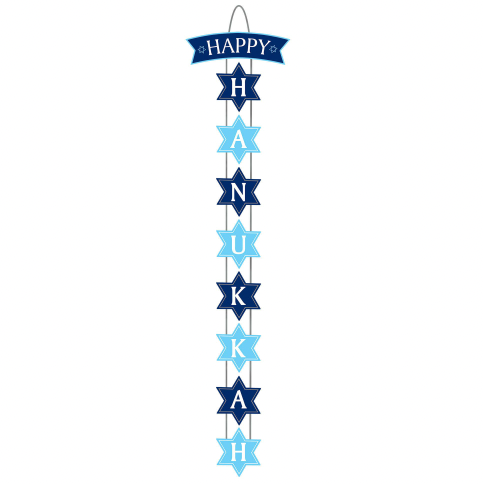 Amscan - Holiday Happy Hanukkah Deluxe Vertical Sign