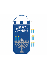 Amscan - Holiday Hanukkah Banner w/Candle Add-Ons, Rod & Rope Hanger