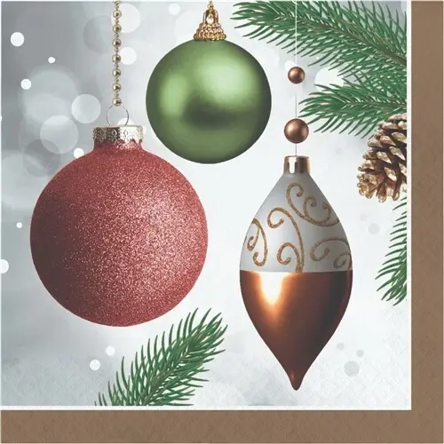 Creative Converting - Holiday Dazzling Ornaments Luncheon Napkins - 16 ct