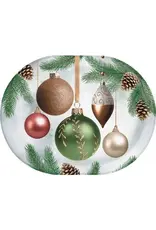 Creative Converting - Holiday Dazzling Ornaments Oval Platter - 8ct