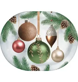 Creative Converting - Holiday Dazzling Ornaments Oval Platter - 8ct