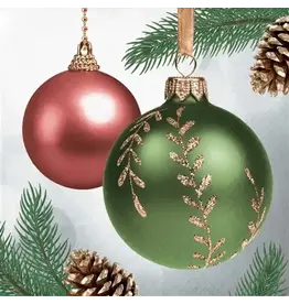Creative Converting - Holiday Dazzling Ornaments Beverage Napkin 16 ct