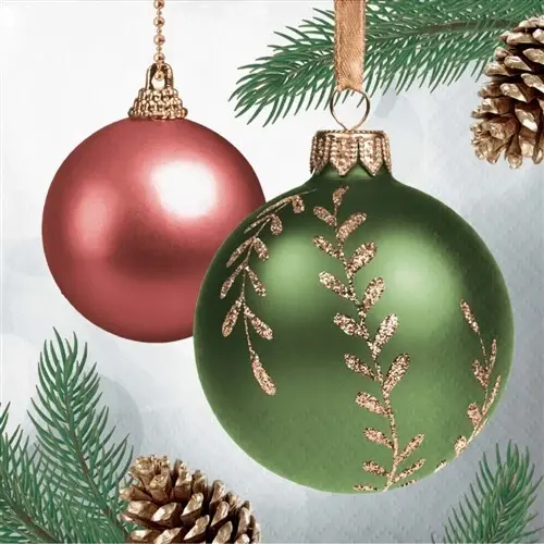 Creative Converting - Holiday Dazzling Ornaments Beverage Napkin 16 ct