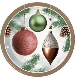 Creative Converting - Holiday Dazzling Ornaments 7"  Plate - 8ct