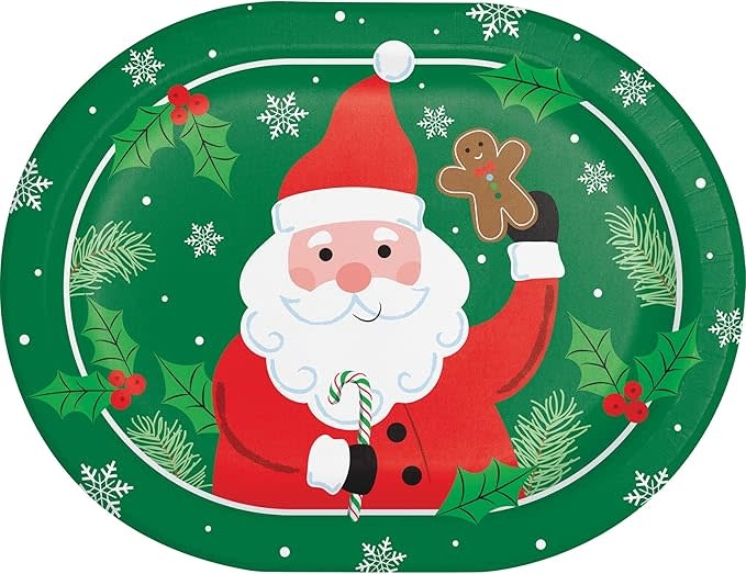 Creative Converting Christmas Cheer Oval Platter