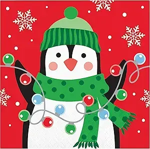 Creative Converting Christmas Cheer Beverage Napkin