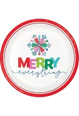 Creative Converting Merry Everything 9" Plate - 8 ct