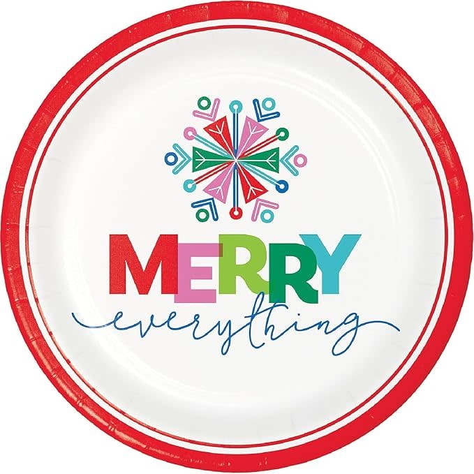 Creative Converting Merry Everything 9" Plate - 8 ct