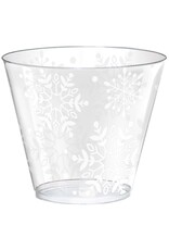 Amscan - Holiday Snowflake Plastic Tumblers, 9 oz.  - 40 ct