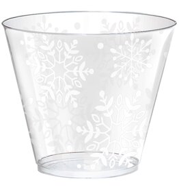 Amscan - Holiday Snowflake Plastic Tumblers, 9 oz.  - 40 ct
