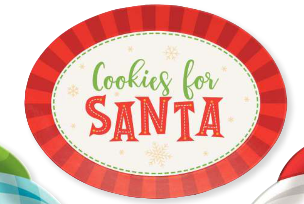 Creative Converting - Holiday Cookies for Santa Serving Tray - 14"