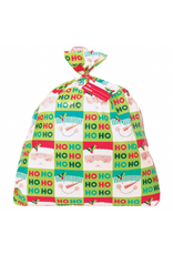 Unique Holiday Holly Santa Jumbo Plastic Gift Bag