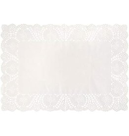 Unique White Placemat Doilies  8ct