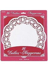 Unique White 10.5" Doilies  16ct